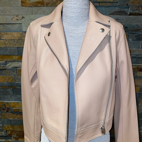 HOST PICK 🌸 T by Alexander Wang Powder Pink Leather Jacket (Multiple sizes) NWT - Picture 3 of 15